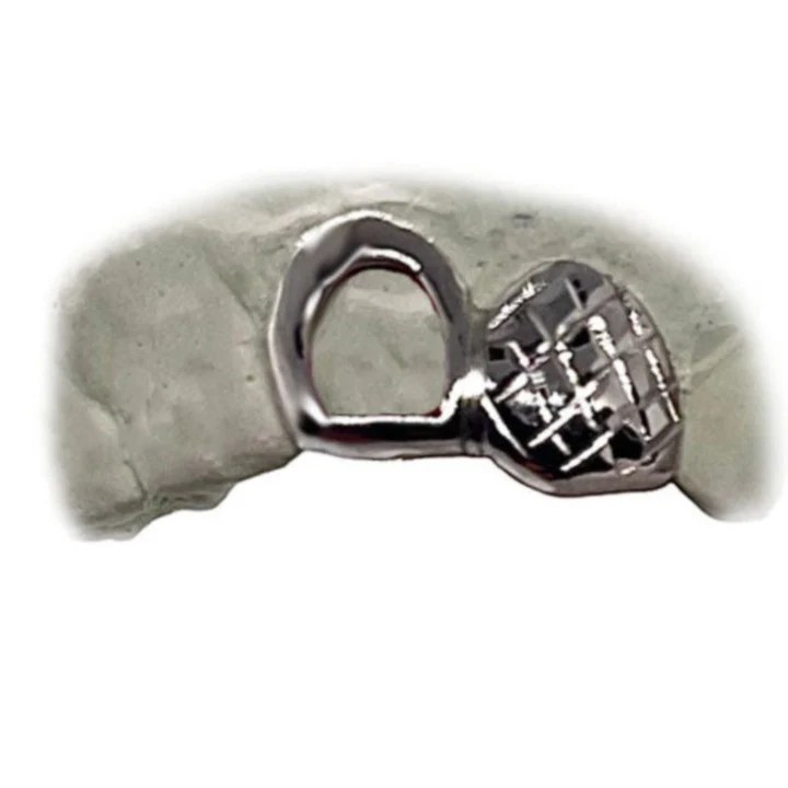 Open Face & Diamond Cut Grillz Top or Bottom 2pc - Image 3