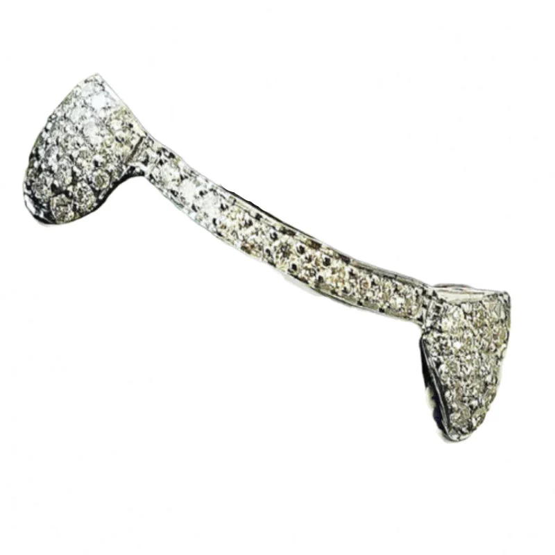 Flooded Cz Bar and Fangs in Sterling Silver Top or Bottom - Image 5