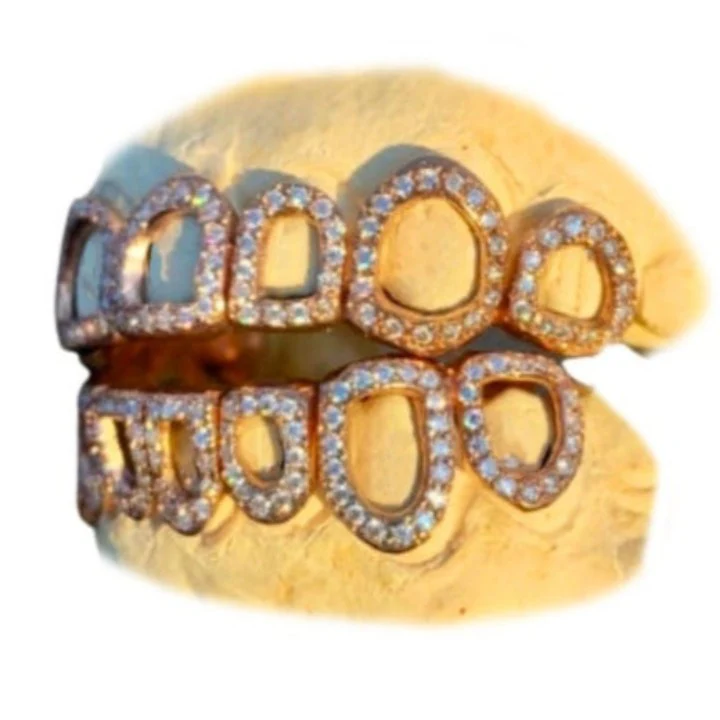 Diamond Open Face Grillz Top or Bottom - Image 3
