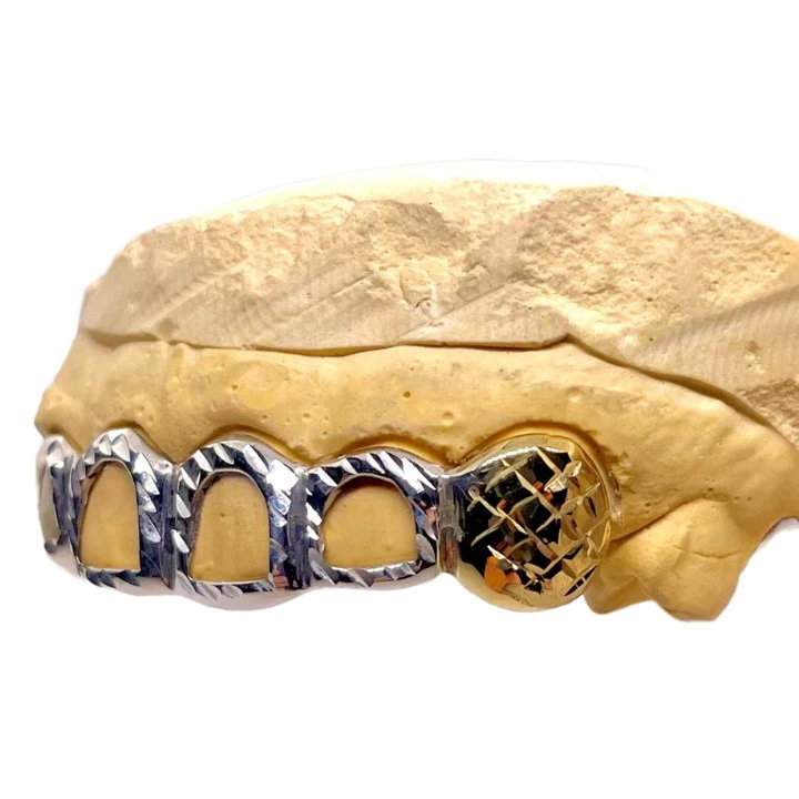 Open Face with White Diamond Cuts Top or Bottom 6pc - Image 6