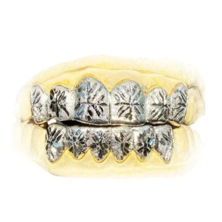 Starburst Grillz with Diamond Dust Top or Bottom - Image 3